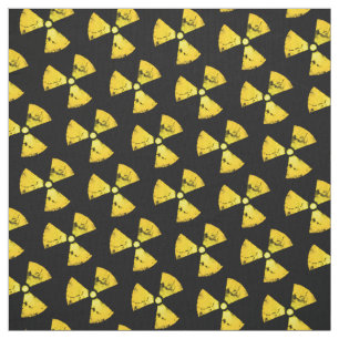 Tissu du symbole de rayonnement jaune débrayé