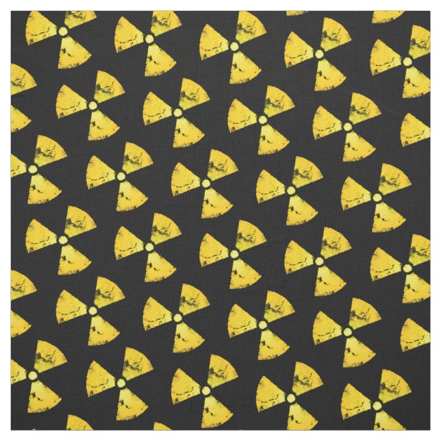 Tissu du symbole de rayonnement jaune débrayé (Échantillon)