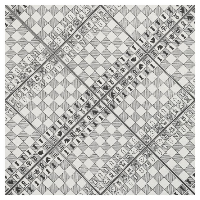 Tissu du thème des échecs (Échantillon)
