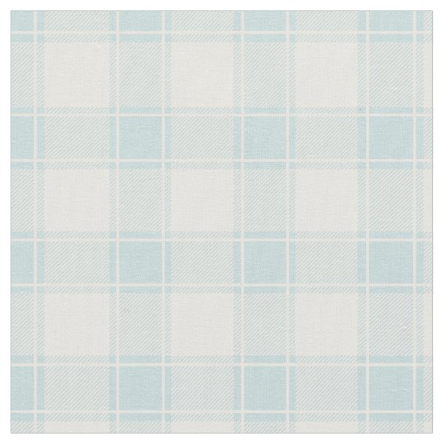 Tissu Duck Egg Blue & White Buffalo Plaid (Fermer)