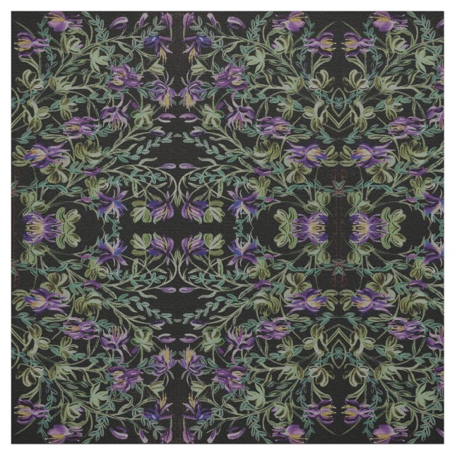 Tissu Dusty Green Columbine Fabric (Échantillon)
