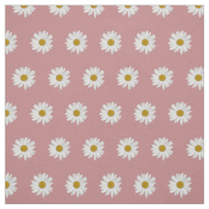 Tissu Dusty Rose Bohemian Daisy Motif