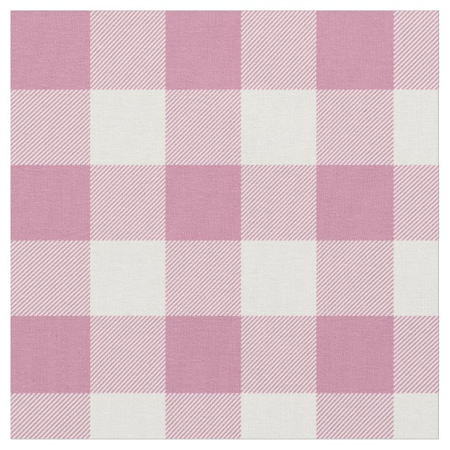 Tissu Dusty Rose et blanc En vichy Plaid (Fermer)
