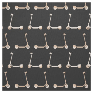 Tissu E-Scooter Patterned Cream et noir