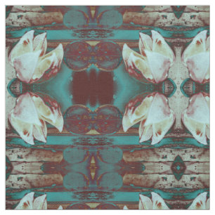 Tissu Eau artificielle Lilly en Motif rouge et bleu