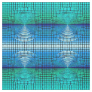 Tissu Eau Cercle Bleu Vert Imprimer Vérification Motif F