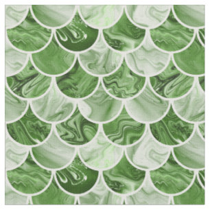 Tissu Échelle verte de sirène