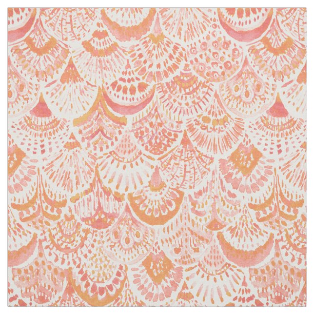Tissu Échelles de corail de sirène d'ARMURE de MERM (Échantillon)