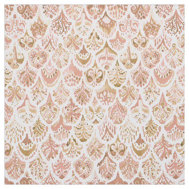 Tissu Échelles de poissons roses d'or de SIRÈNE de (Échantillon)