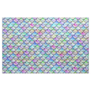 Tissu Échelles de sirène de bulle d'arc-en-ciel de Fal