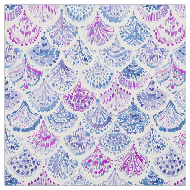 Tissu Échelles de sirène de lavande de PROTECTRICE (Échantillon)