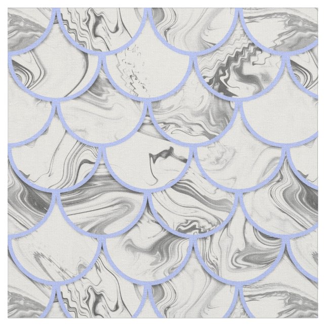 Tissu Échelles de sirène gris (Fermer)
