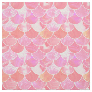 Tissu Échelles de sirène rose