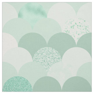 Tissu Échelles de sirènes vertes