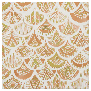 Tissu Échelles d'or de tribal de SIRÈNE AZTÈQUE