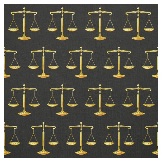 Tissu Échelles d'or des cadeaux de loi de la justice | (Échantillon)