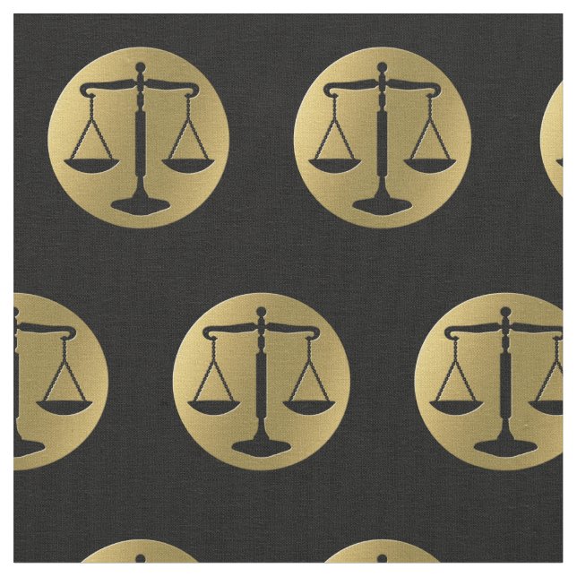Tissu Échelles d'or élégantes d'avocat de la justice | (Fermer)