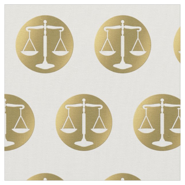 Tissu Échelles d'or élégantes d'avocat de la justice | (Fermer)