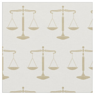 Tissu Échelles élégantes d'or d'avocat de la justice 