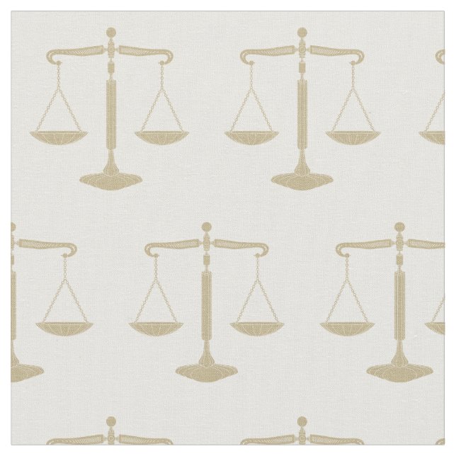 Tissu Échelles élégantes d'or d'avocat de la justice | (Fermer)