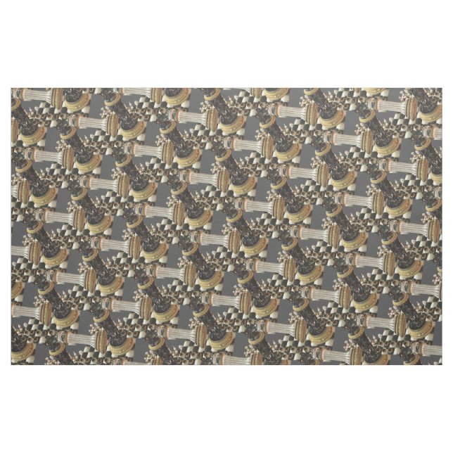 Tissu Échiquier de bataille d'échecs (Fat Quarter)