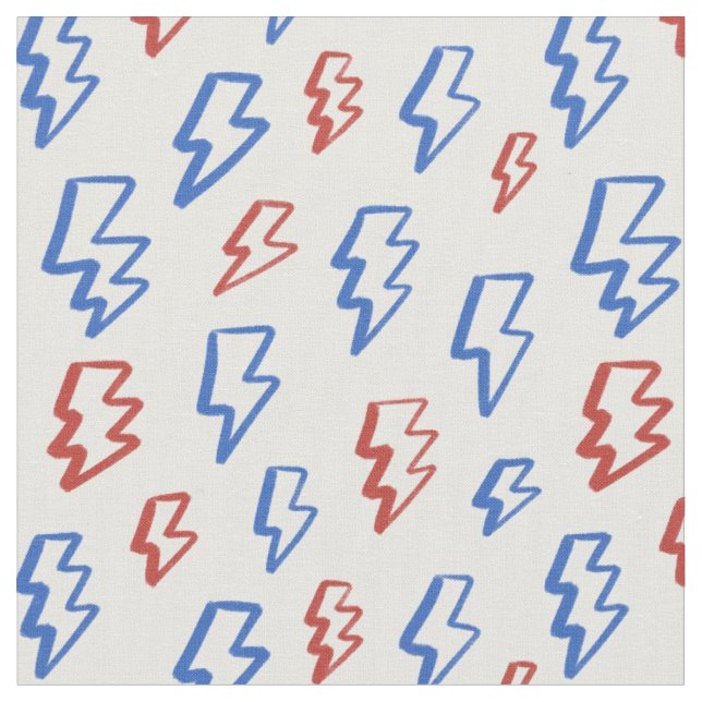 Tissu Éclair du 4 juillet garçons blanc bleu rouge (Fermer)