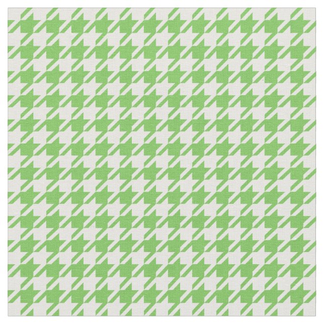 Tissu Éclair vert et pied-de-poule blanc (Fermer)