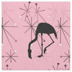 Tissu Éclatement Atomique Rose Flamingo Moderne du Milie