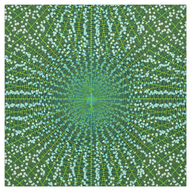 Tissu Éclatement d'étoiles abstrait moderne, vert jade e (Échantillon)