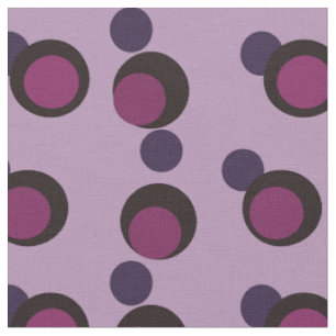 Tissu Éclipse de prune - Cercles Luxe Mid-Century