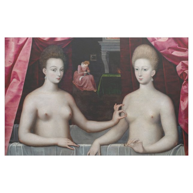 Tissu École de Fontainebleau - Gabrielle d'Estrees (Yard)