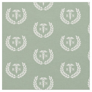 Tissu École de soins infirmiers de la RN Motif Sage Gree