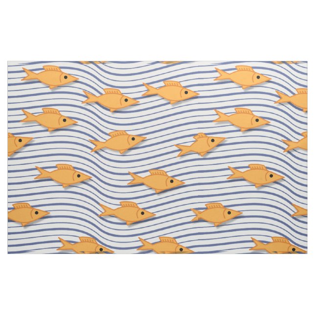 Tissu École GoldFish (Fat Quarter)