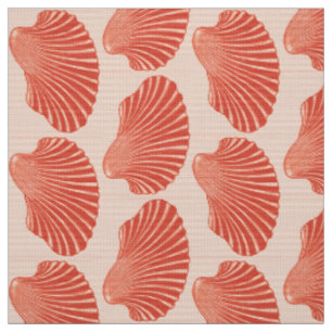 Tissu Écran à coquille de saint Jacques, Corail clair
