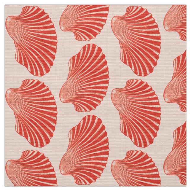 Tissu Écran à coquille de saint Jacques, Corail clair or (Échantillon)