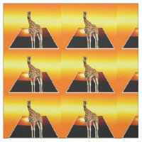 Effet d'art en relief Girafe Soleil Doré,