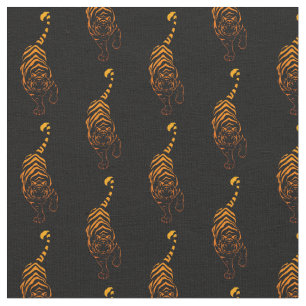 Tissu Égrappage de tribal de tigre
