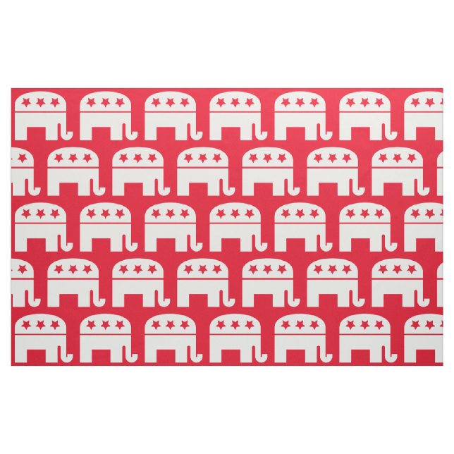 Tissu Élection 2020 Symbole républicain Eléphant (Fat Quarter)