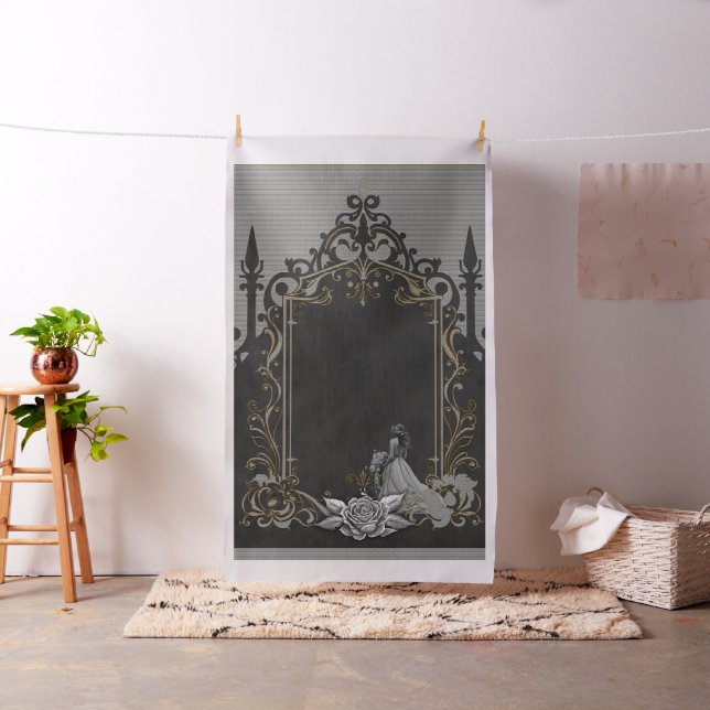 Tissu Elégance en argent et noir. (In Situ)