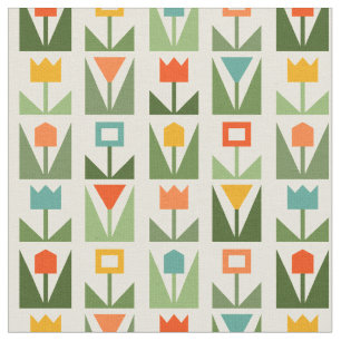 Tissu élégant à motif floral abstrait de printemps