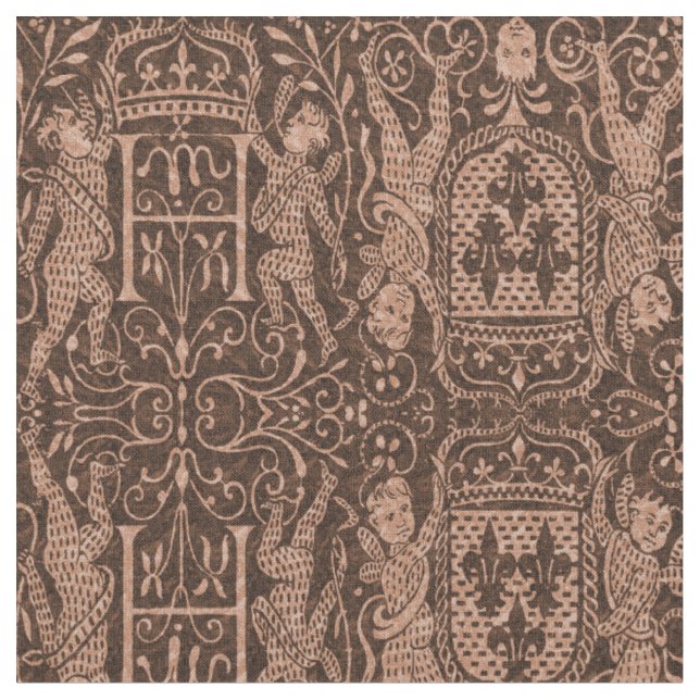 Tissu Élégant Château gothique Fleur de Lys Style (Fermer)