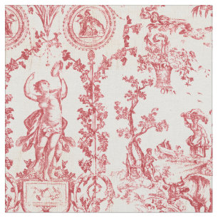 Tissu Élégant Classique Toile Rouge Vintage de Campagne