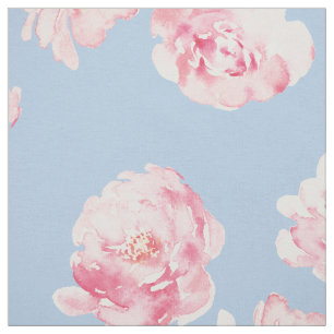 Tissu Élégant Couleur D'Aquarelle Rose Et Bleu