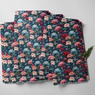 Tissu Élégant Moody Moderne Lotus Motif