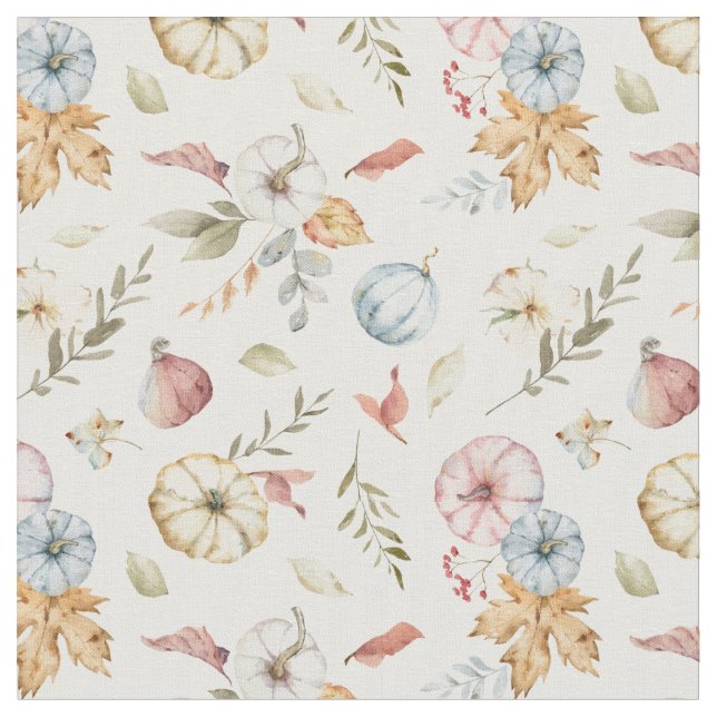 Tissu Elégant Motif d'aquarelle d'automne (Fermer)