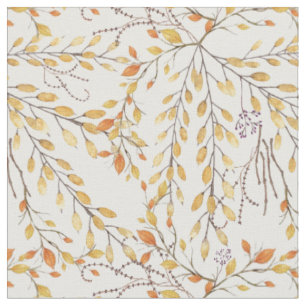 Tissu Élégant Motif de feuillage d'automne