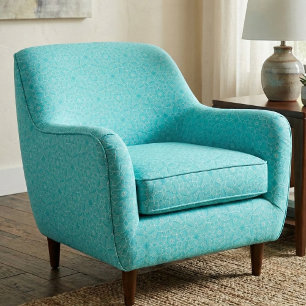 Tissu Élégant Motif géométrique en mosaïque turquoise cl