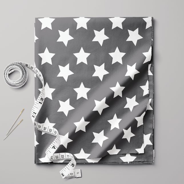 Tissu Élégant motif spatial étoilé gris foncé (Créateur téléchargé)