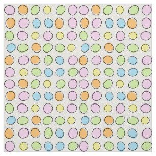 Tissu Élégant Pastel coloré Retro Ovals Motif