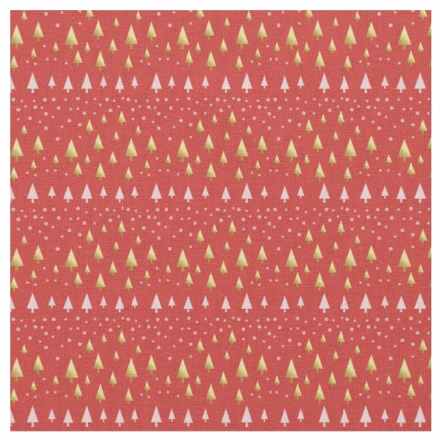 Tissu Elégant paysage or et rouge (Fermer)